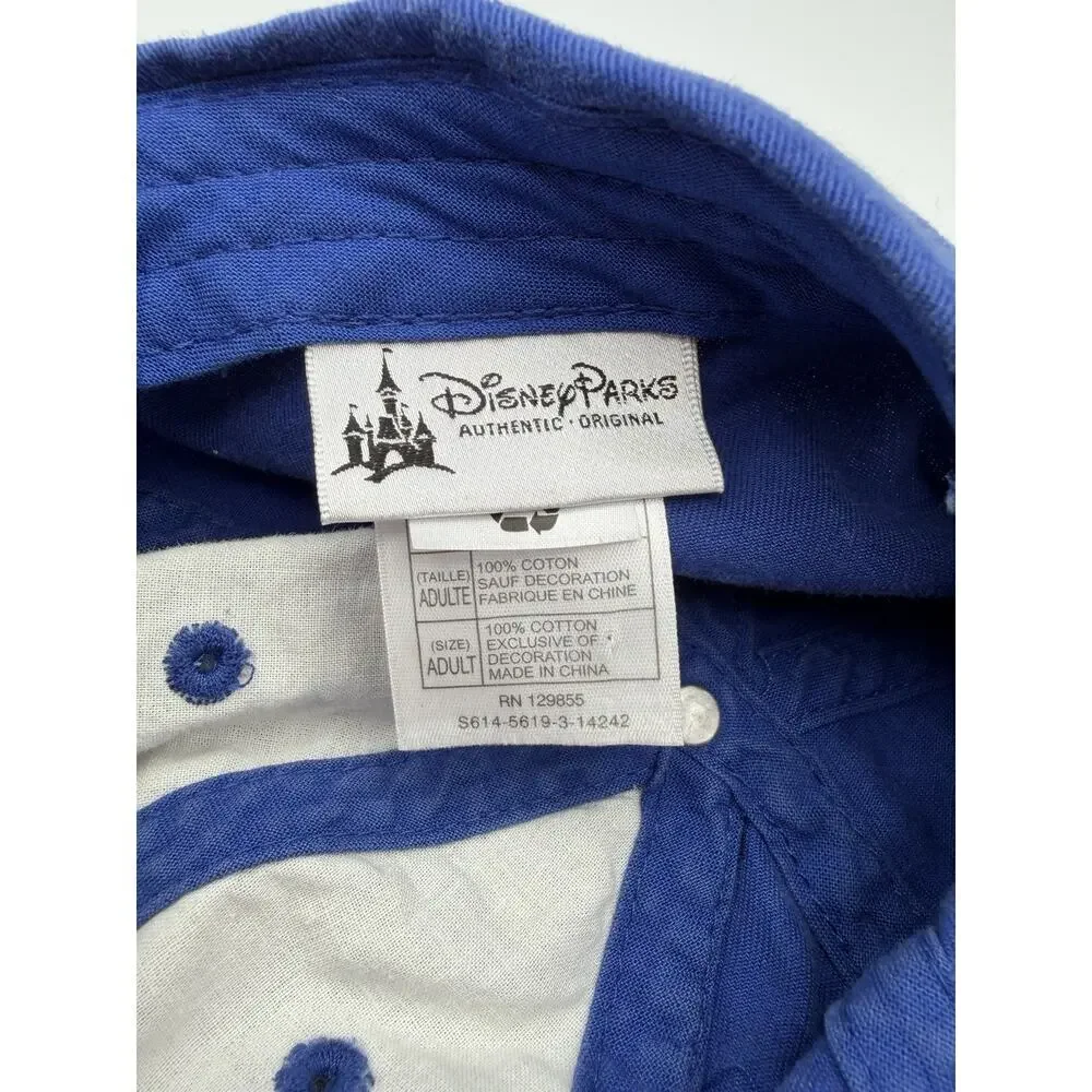 Disney MU Hat Monster Baseball Cap Adult One-Size Royal Blue Distressed Adjust